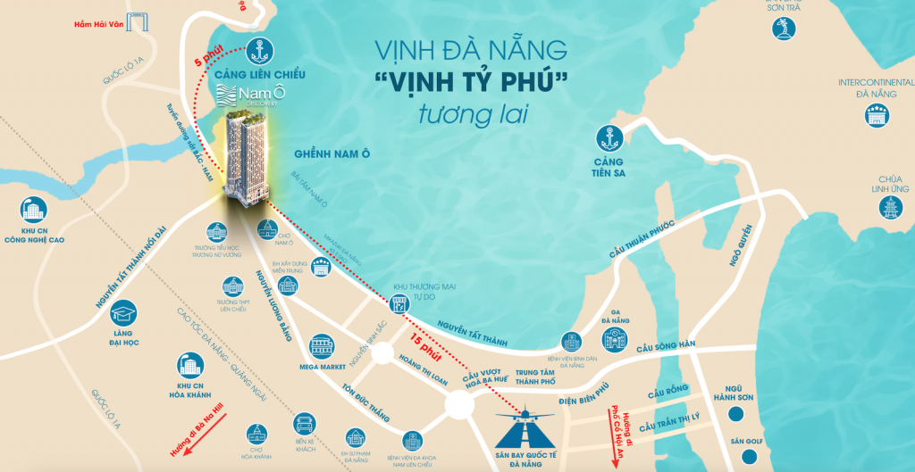 Bản đồ vị trí kết nối UAT Marina Bay Đà Nẵng 2026